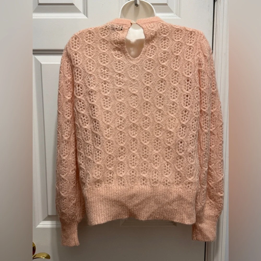 J.crew size small pink cable knit sweater